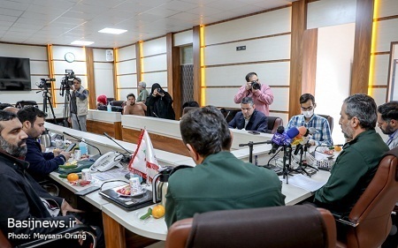 نشست خبری سپاه حضرت محمد رسول الله(ص) تهران بزرگ به مناسبت هفته بسیج