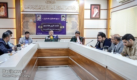 نشست خبری سپاه حضرت محمد رسول الله(ص) تهران بزرگ به مناسبت هفته بسیج