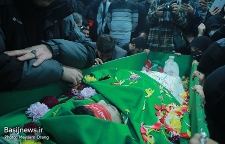 مراسم وداع با شهید مدافع امنیت «حسن مختارزاده» در معراج‌الشهدای تهران