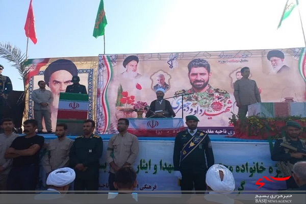 وداع باشکوه با پیکر مطهر شهید مدافع حرم سردار داوود جعفری در روستای قلات قیروکارزین