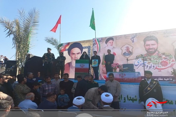 وداع باشکوه با پیکر مطهر شهید مدافع حرم سردار داوود جعفری در روستای قلات قیروکارزین