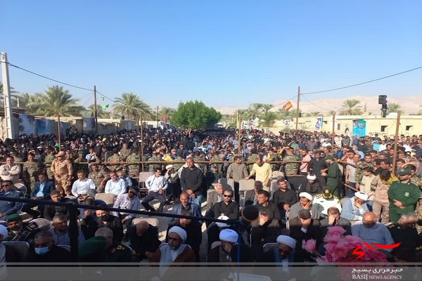 وداع باشکوه با پیکر مطهر شهید مدافع حرم سردار داوود جعفری در روستای قلات قیروکارزین