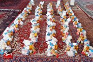 توزیع بسته‌های معیشتی به همت گروه جهادی حضرت زینب(س) روستای نوار رزن