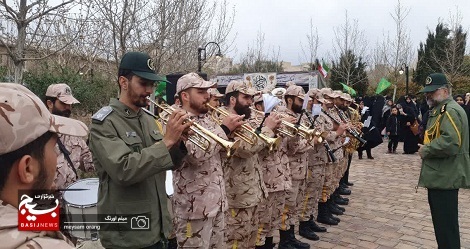 مراسم تشییع و تدفین شهید گمنام در محله شهید هرندی تهران