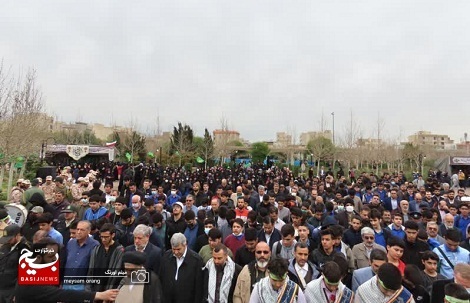 مراسم تشییع و تدفین شهید گمنام در محله شهید هرندی تهران