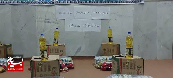 توزیع 500 بسته معیشتی در جنوب بخش دلوار