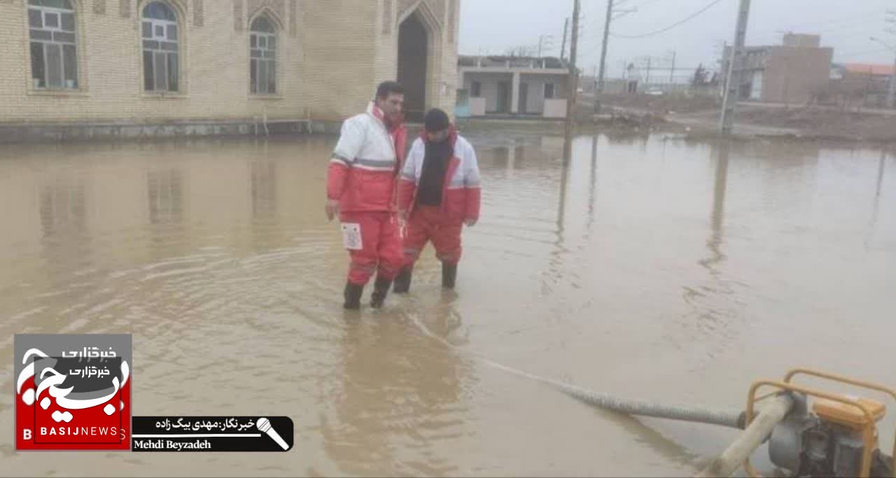 امدادرسانی به حادثه‌دیدگان سیل و آب‌گرفتگی در بیله‌سوار استان اردبیل