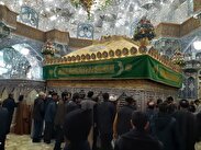 زیارت مرقد حضرت معصومه سلام‌الله‌علیها توسط کاروان راهیان نور بسیج دانشجویی