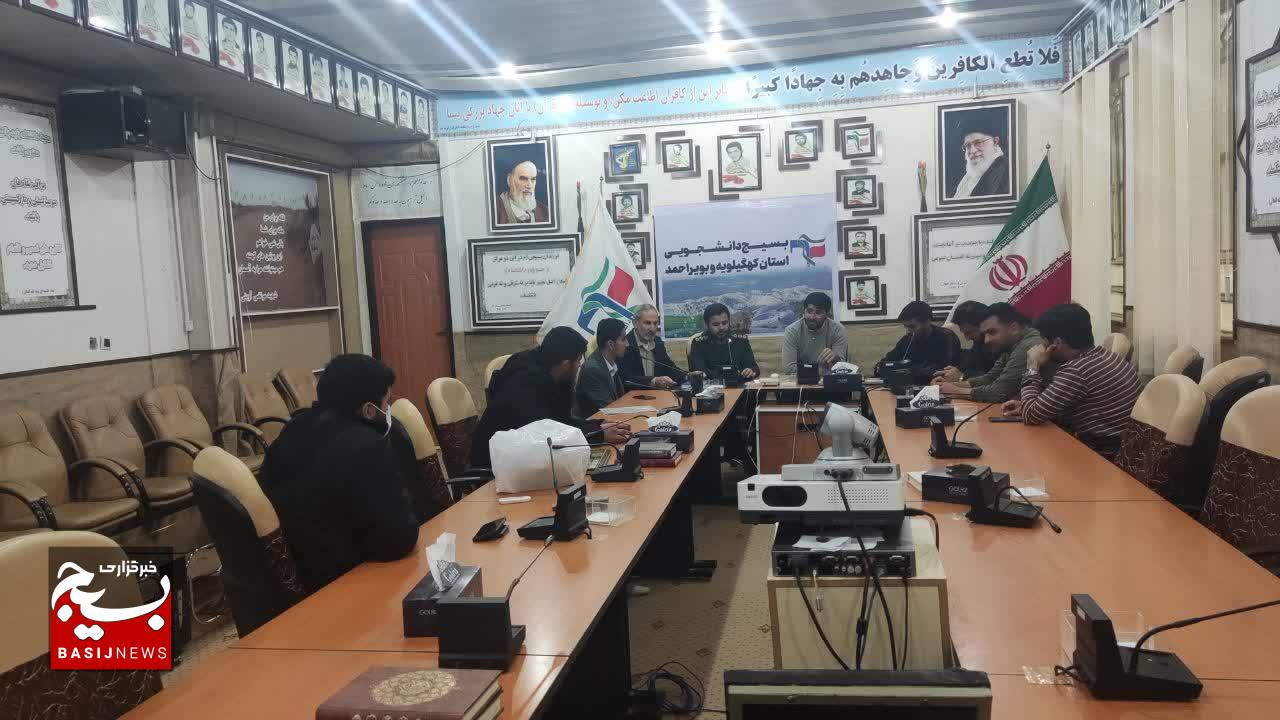 دیدار کارکنان سازمان بسیج دانش آموزی با مسئول بسیج دانشجویی استان