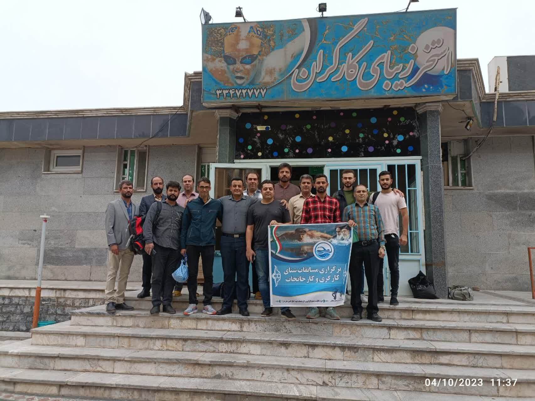 برگزاری مسابقات شنا کارگری و کارخانجات زنجان ویژه گرامیداشت هفته دفاع مقدس