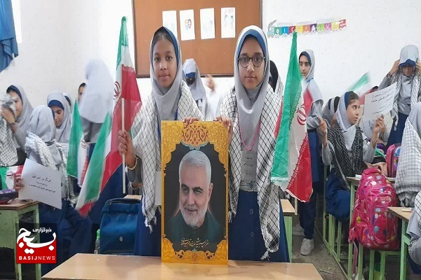 پویش «جشن پیروزی جبهه مقاومت فلسطین» در مدارس جهرم+تصاویر