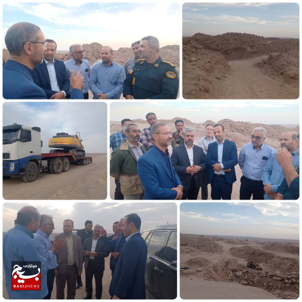 بازدید رئیس کل دادگستری استان سمنان از محل وقوع حادثه در معدن سیلیستن طرود شاهرود