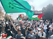 حمایت دانش آموزان ساوه‌ای از رزمندگان مقاومت