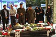 گلباران مزار شهدا امامزاده بی‌بی سکینه (ع) ماهدشت+تصاویر