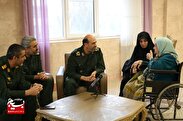 دیدار سردار حیدرنیا و هیات همراه از مادر شهید بهنام محمدی