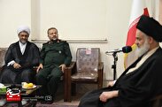 دیدار سردار سلیمانی رئیس سازمان بسیج مستضعفین با آیت الله حسینی بوشهری
