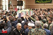 مراسم استقبال و وداع با پیکر شهید مدافع حرم سردار حسن اکبری در اردبیل برگزار شد