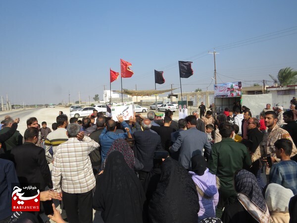 استقبال از شهید گمنام در روستای چاه تلخ