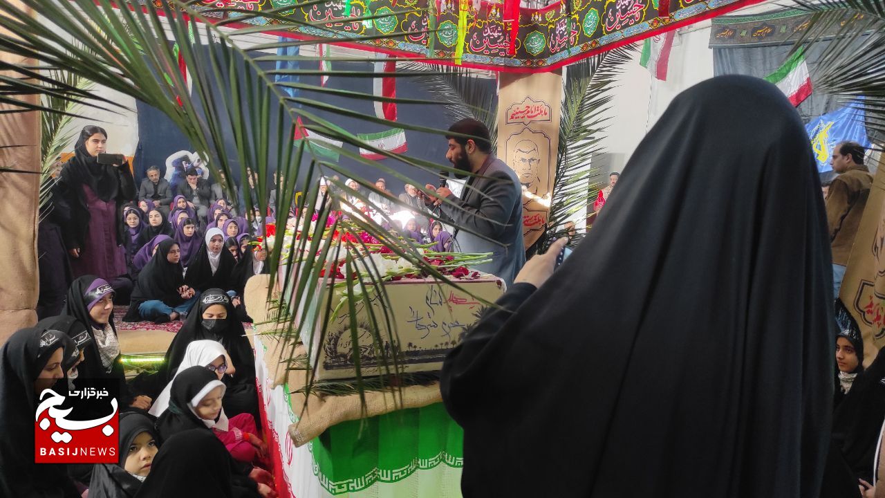 حضورپیکر شهید گمنام دفاع مقدس زینت بخش مدرسه‌ی دخترانه در آستانه اشرفیه