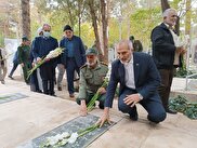 غبار روبی گلزار شهدا در شاهین شهر