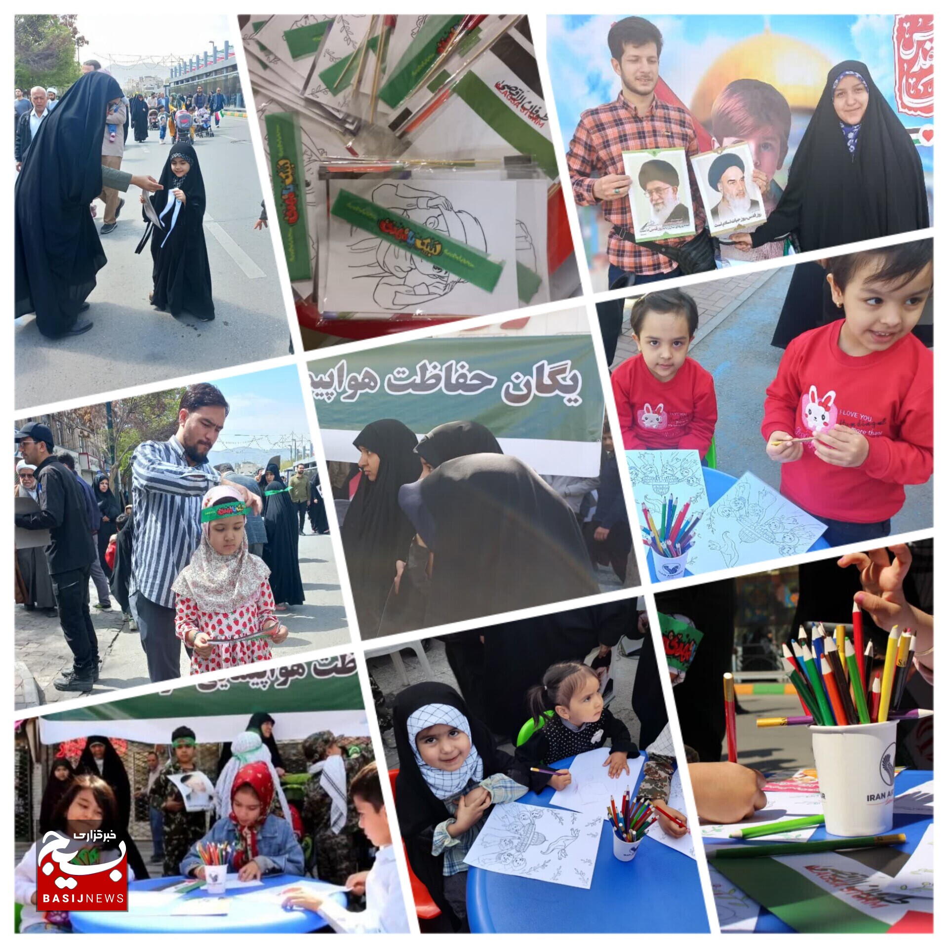 برپایی غرفه فرهنگی ویژه کودکان در مسیر راهپیمایی روز قدس مشهد+فیلم وتصاویر