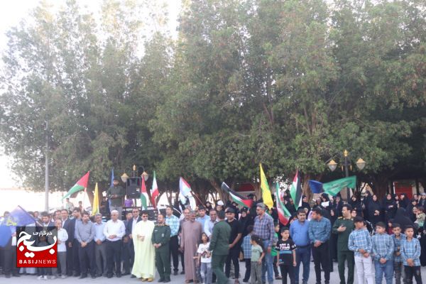 تجمع مردم عسلویه در حمایت از حمله موشکی سپاه