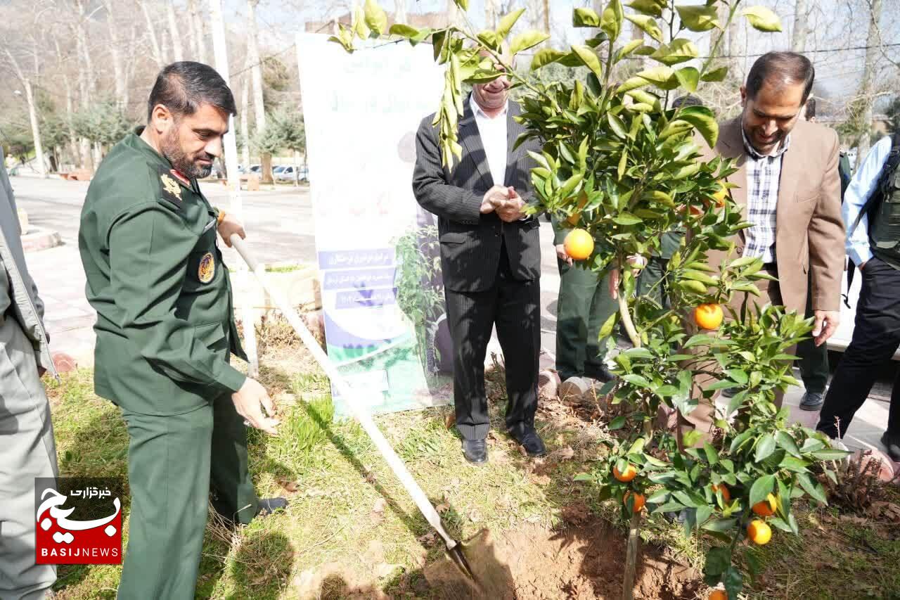 مراسم سراسری درختکاری سپاه پاسداران با شعار
