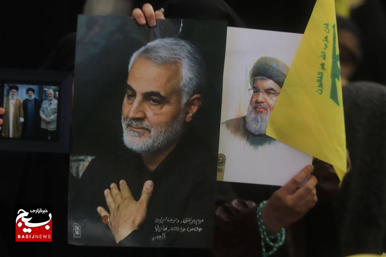 مراسم گرامیداشت شهید سیدحسن نصرالله و شهید سیدهاشم صفی‌الدین در مصلی امام خمینی(ره) تهران با حضور آحاد مردم و مسئولان