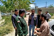 بازدید دارابی فرمانده ناحیه مقاومت بسیج شیروان از فعالیتها و اقدامات گروه های جهادی بسیج دانشجویی مستقر در روستای مرزی رباط