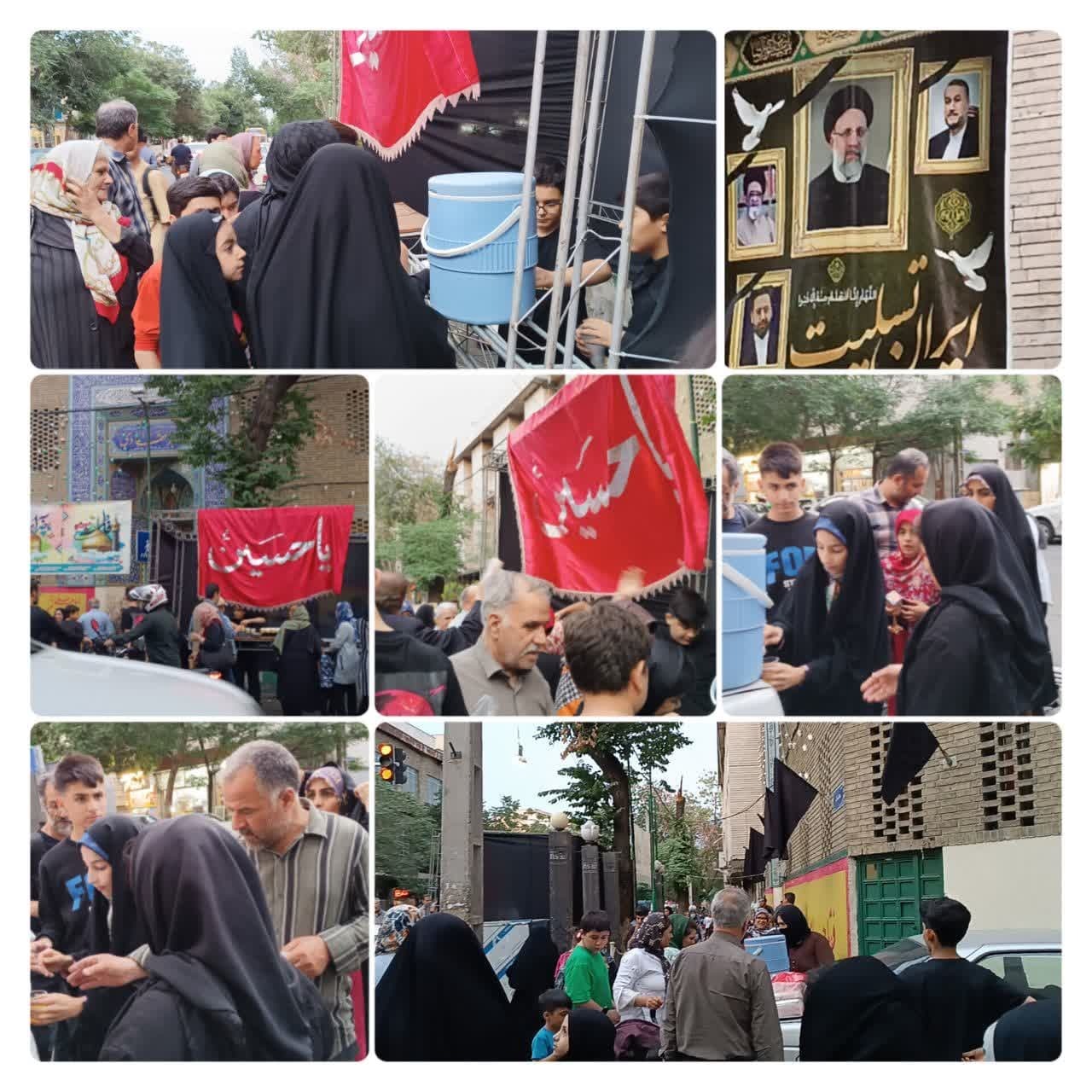 مردم در محله‌های تهران عزادار رئیس جمهور شهیدشان بودند + عکس