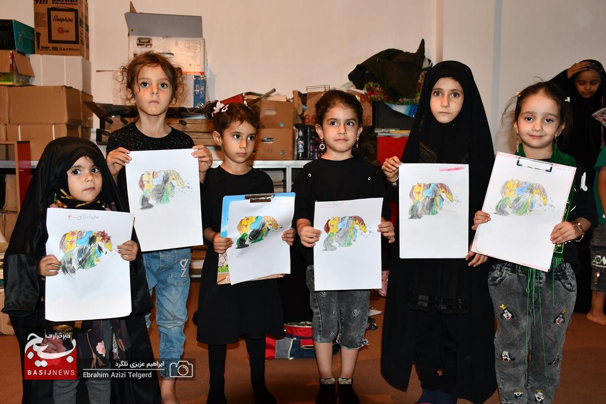 اقدام جالب کودکان روستای ده برآفتاب در شب تاسوعای حسینی + (تصاویر)