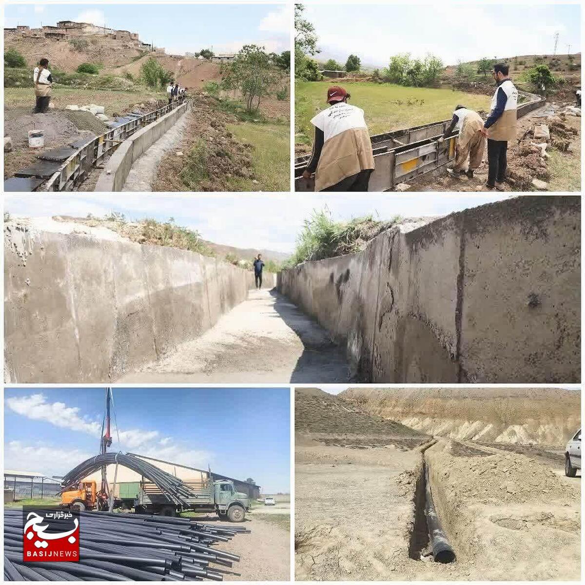 اجرای ۲۳ طرح آبخیز تا جالیز(عرصه های کشاورزی و آبخیزداری) در شهرستان قزوین توسط بسیج سازندگی