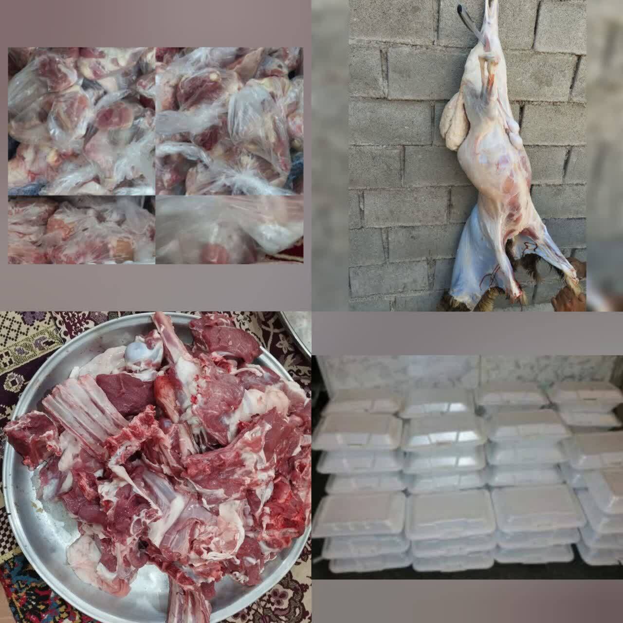 توزیع 50کیلوگرم گوشت میان خانواده های نیازمند شهرستان هفتکل