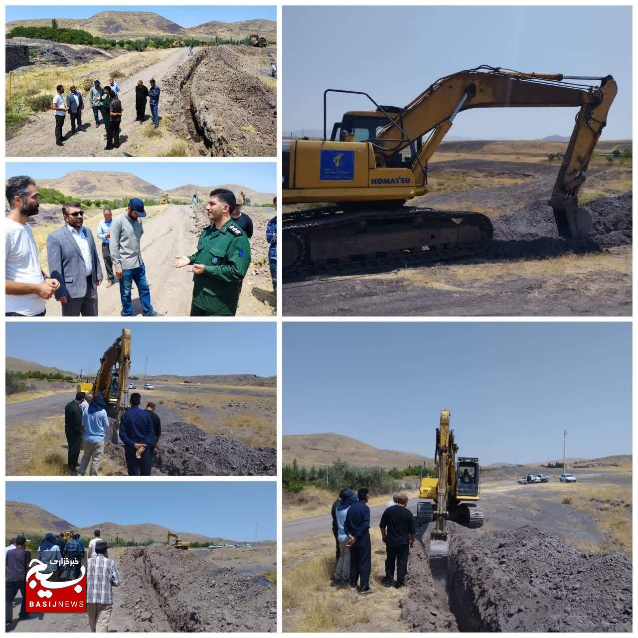 آبرسانی به روستای قاشقاتپه بخش قره پشتلوی شهرستان زنجان