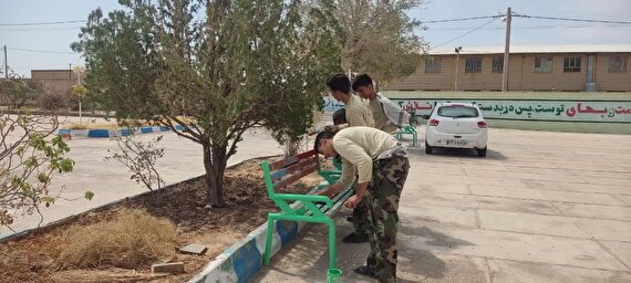 شاداب سازی محیط مدارس به همت گروه جهادی پیشرفت مدرسه