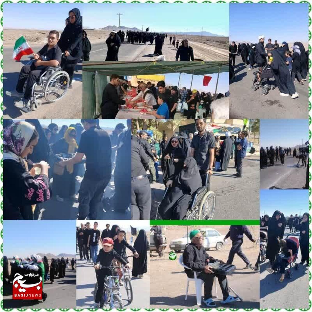 پیاده روی جاماندگان اربعین حسینی  شهرستان بجستان