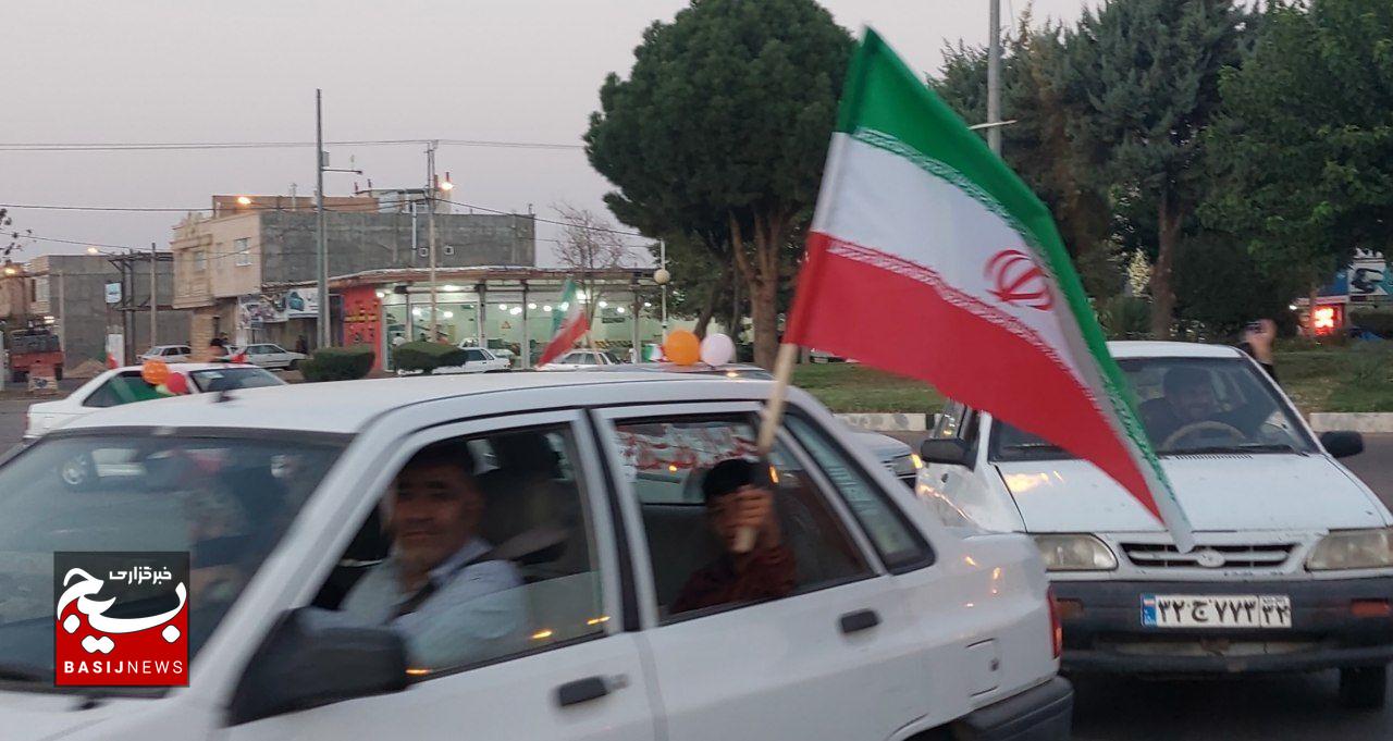 شادی جوینی ها با راه اندازی دومین کاروان خودرویی در حمایت از عملیات وعده صادق ۲