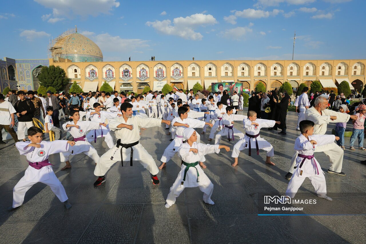 چهارمین رزمایش بزرگ جهادگران فاطمی جامعه ورزش برگزار شد + تصاویر