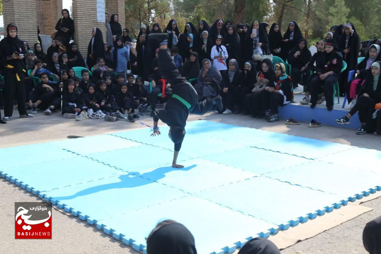 برگزاری رزمایش جهادگران فاطمی جامعه ورزش در باغین