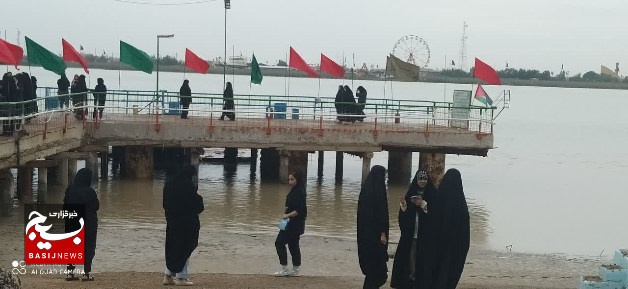تصاویر زیبا و دیدنی از خلوت دانش اموزان دختر یاسوجی با شهدا در مناطق عملیاتی جنوب کشور + (تصاویر)