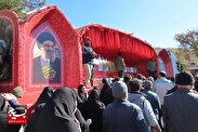 استقبال باشکوه مردم ولایت مدار و انقلابی شهرستان لنجان از کاروان شهدای گمنام