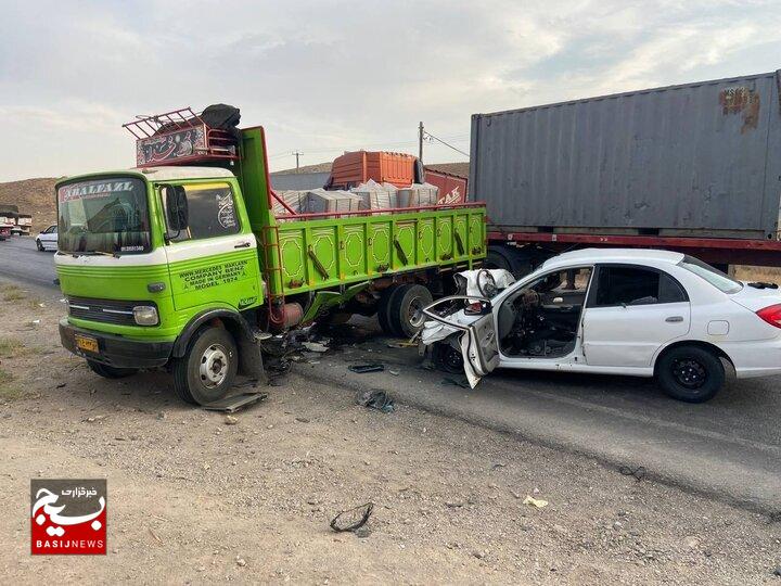 تصادف زنجیرهای در جاده اردبیل به آستارا تصادف زنجیرهای در جاده اردبیل به آستارا