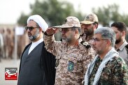 صبحگاه اقتدار نیروهای مسلح و بسیجیان در هفته  بسیج در شهرستان مهریز