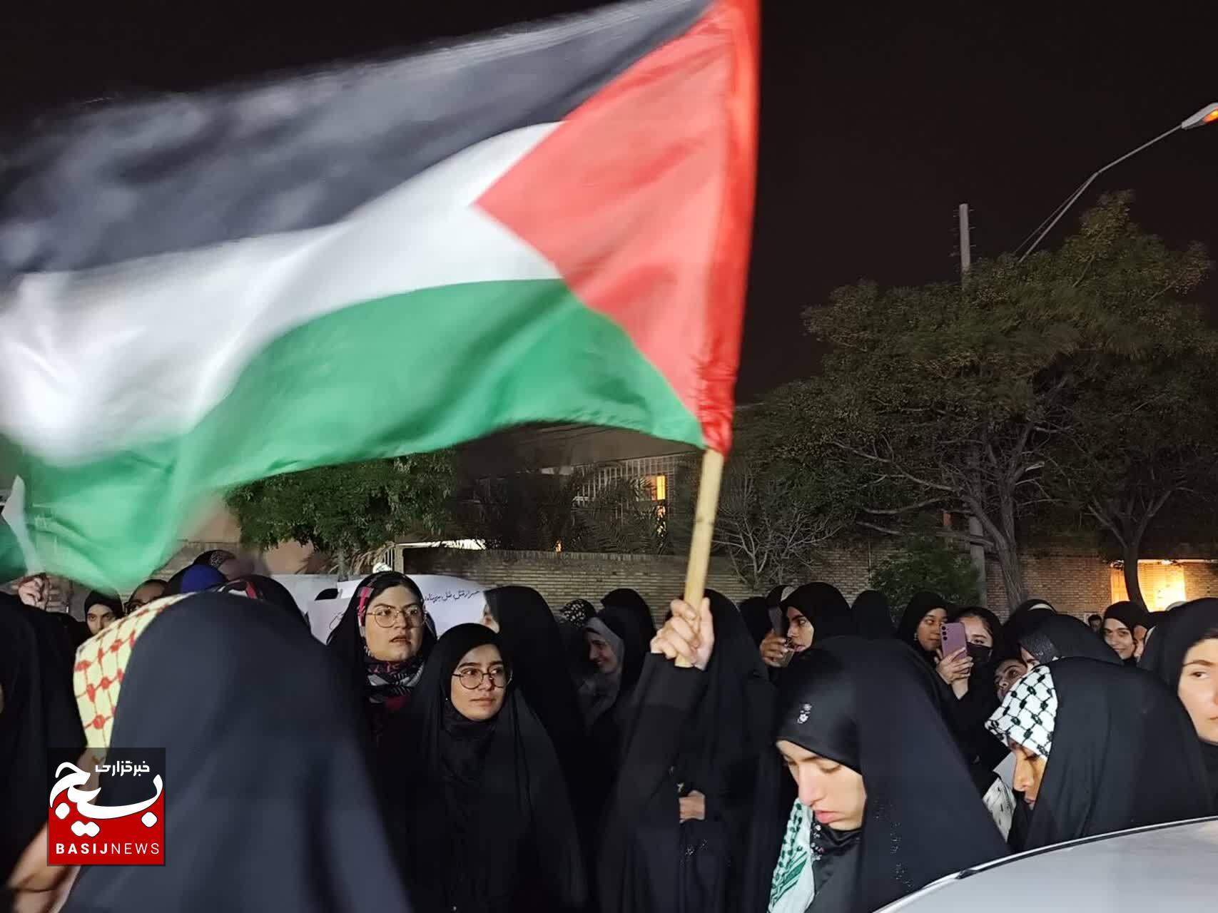 حمایت دانشجویان کرمانی از مظلومان فلسطینی