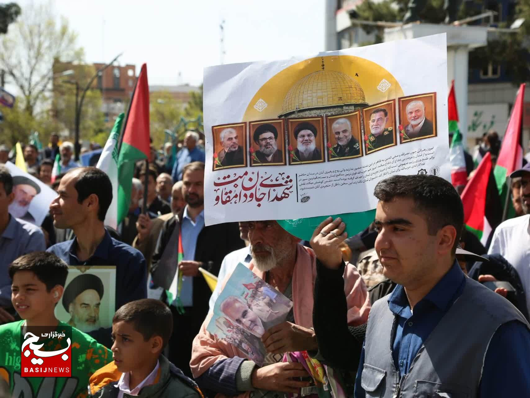 طنین فریاد آزادی قدس شریف در کرمان