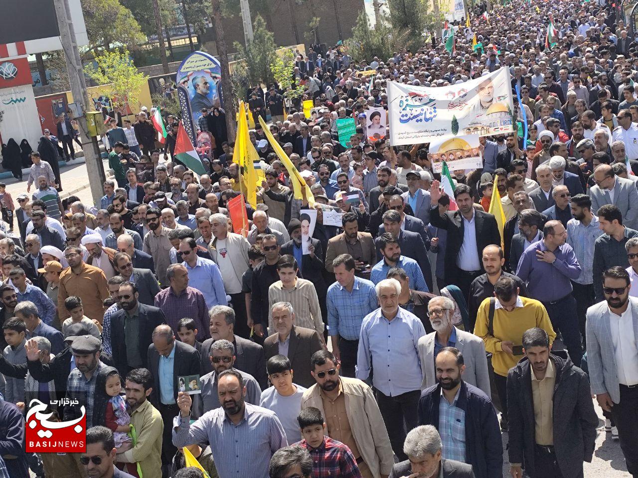 طنین فریاد آزادی قدس شریف در کرمان