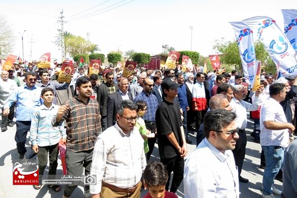 حضور پرشور مردم کنگان در راهپیمایی روز جهانی قدس