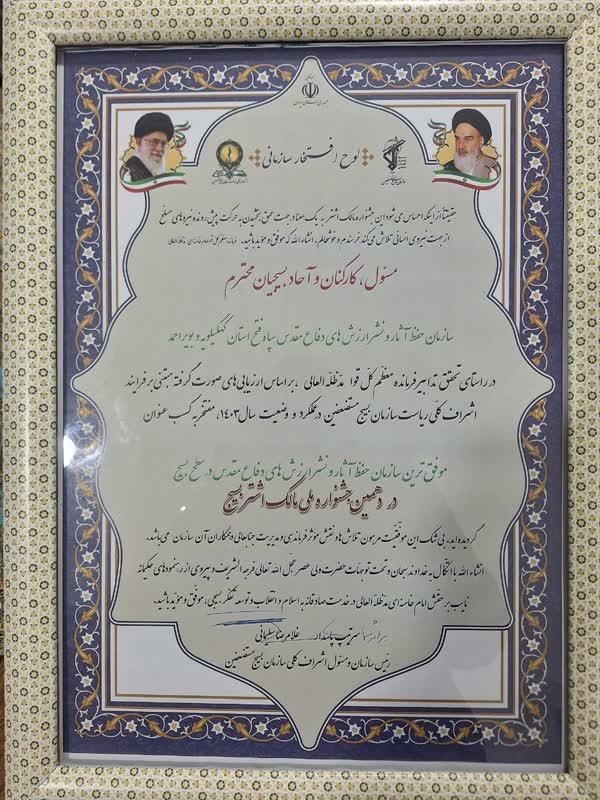 درخشش 18 کهگیلویه و بویراحمدی در جشنواره سراسری مالک اشتر بسیج درخشش 18 کهگیلویه و بویراحمدی در جشنواره سراسری مالک اشتر بسیج