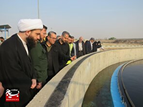 بازدید فرمانده سپاه از تصفیه خانه فاضلاب شهرستان پیشوا