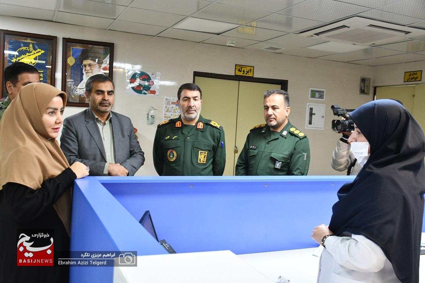 بازدید فرمانده سپاه فتح و رئیس دانشگاه علوم پزشکی از درمانگاه امام صادق (ص)